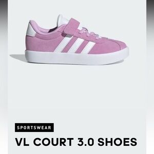 Adidas Kids VL Court 3.0 Sneakers - Pink and White